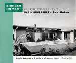 Brochure for Eichler Homes, San Mateo CA, 1950s